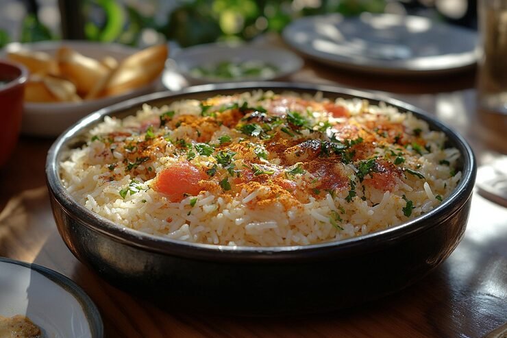 Easy one-pot chicken rice recipe with simple ingredients and rich flavor