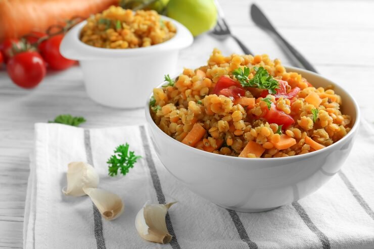 Healthy lentil recipe cooked without a pressure cooker