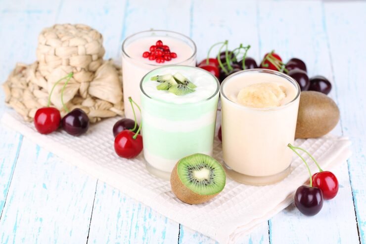 Milk free smoothie recipe with fresh fruits and creamy texture