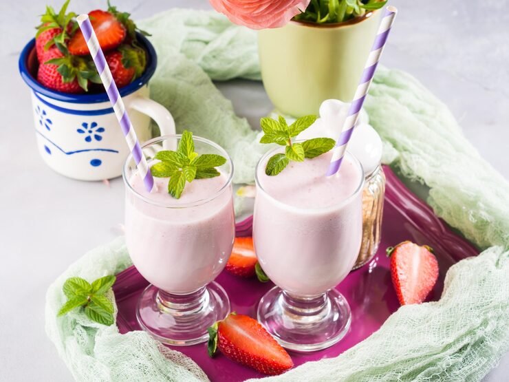 Milk free smoothie recipe with fresh fruits and creamy texture